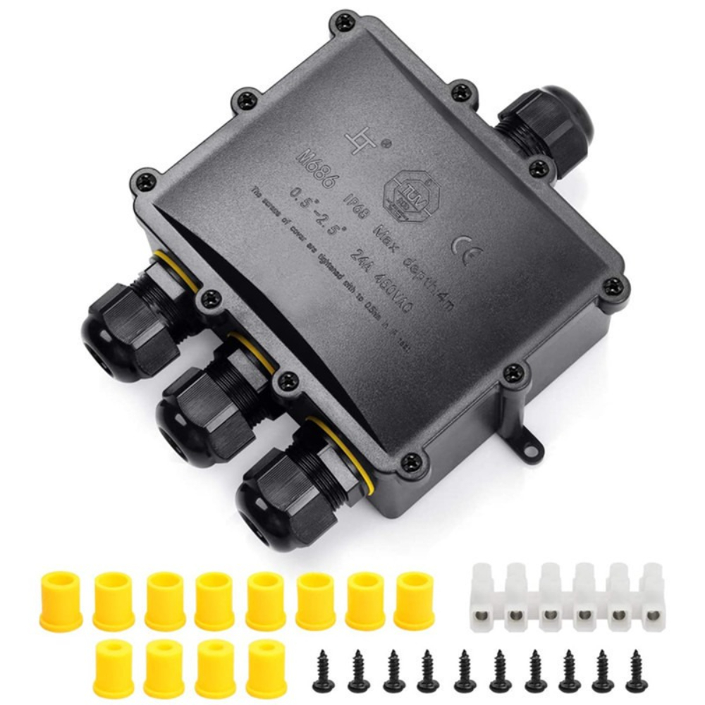 Waterproof Junction Box Solar - 4way 1in3out ip68 à prova dip68