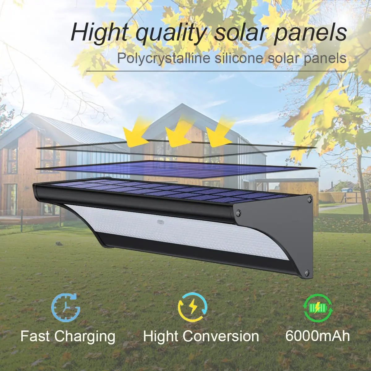 60/48led luz de parede solar a - Waterproof Junction Box Solar avaliação e preço