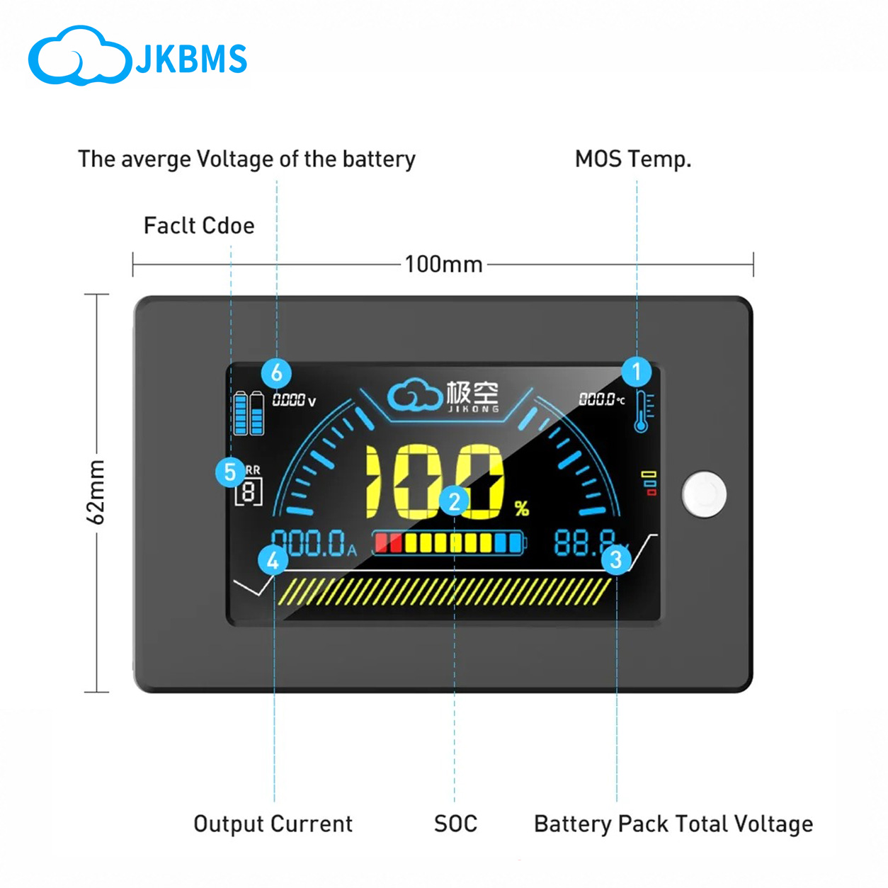Tela de Exibição LCD JIKONG JK - Smart Bms avaliação e preço