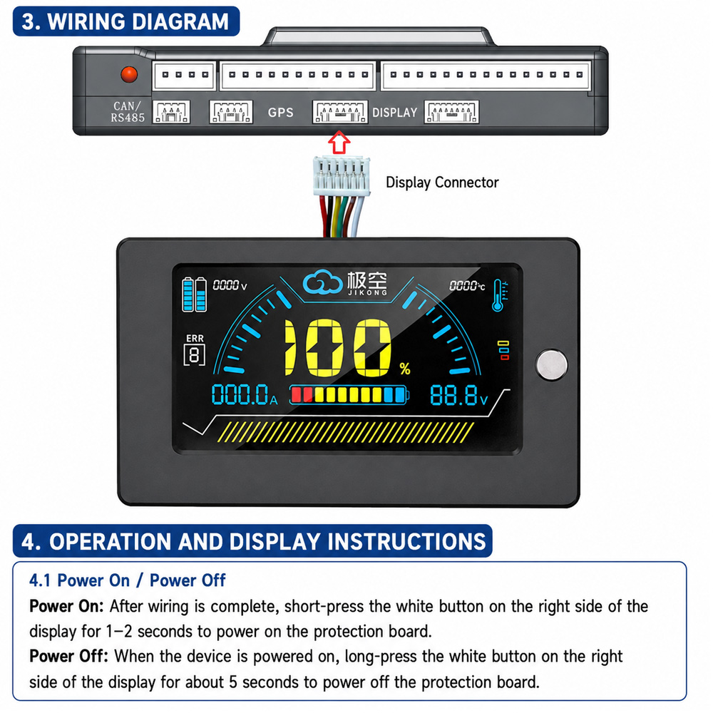 Tela de Exibição LCD JIKONG JK - Smart Bms avaliação e preço