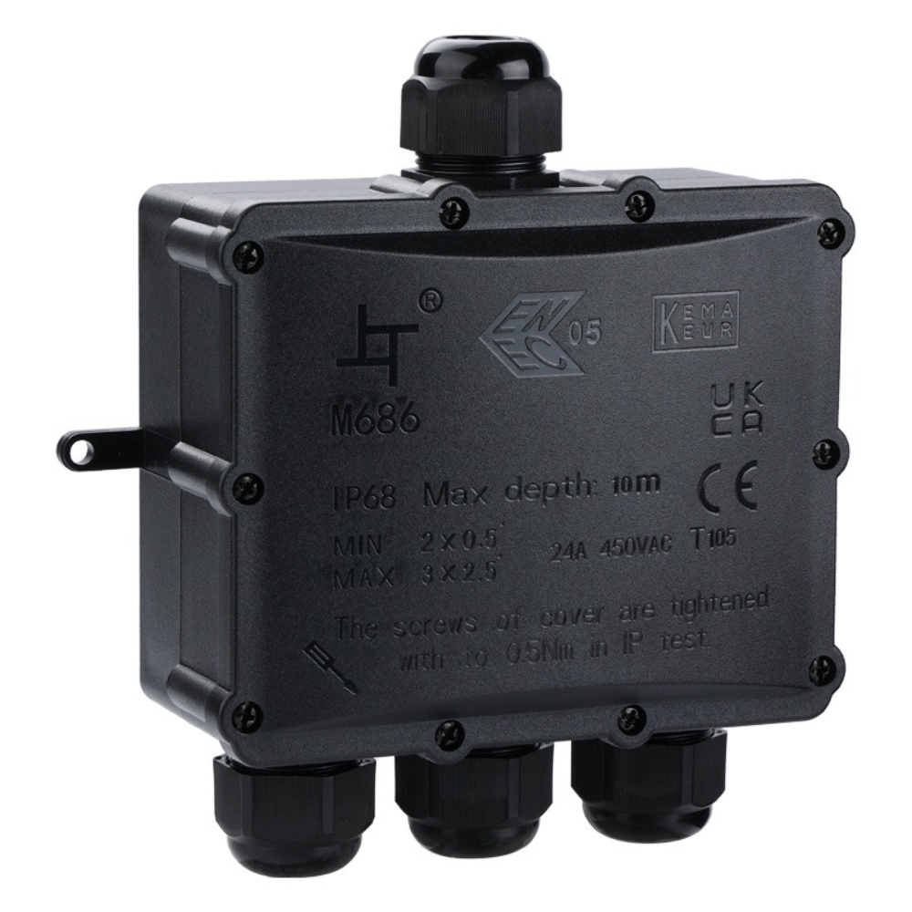 4way 1in3out ip68 à prova dip6 - Waterproof Junction Box Solar avaliação e preço