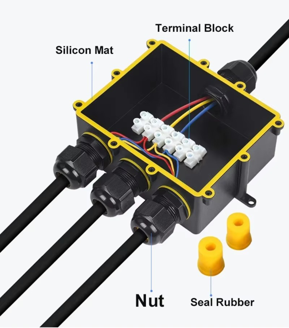 4way 1in3out ip68 à prova dip6 - Waterproof Junction Box Solar avaliação e preço
